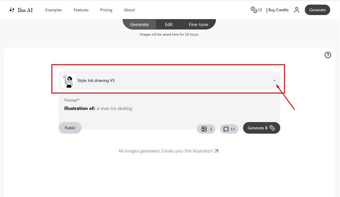Illustration এর Style Select
