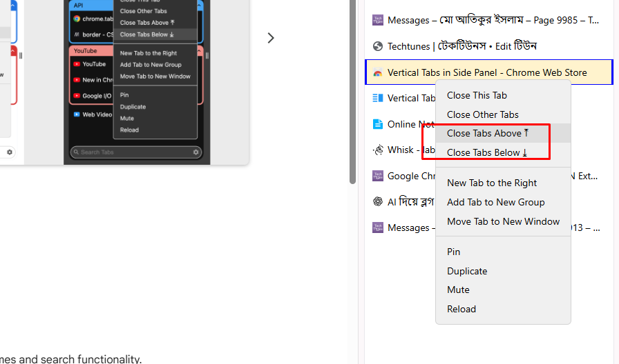 Close Tabs to the Right
