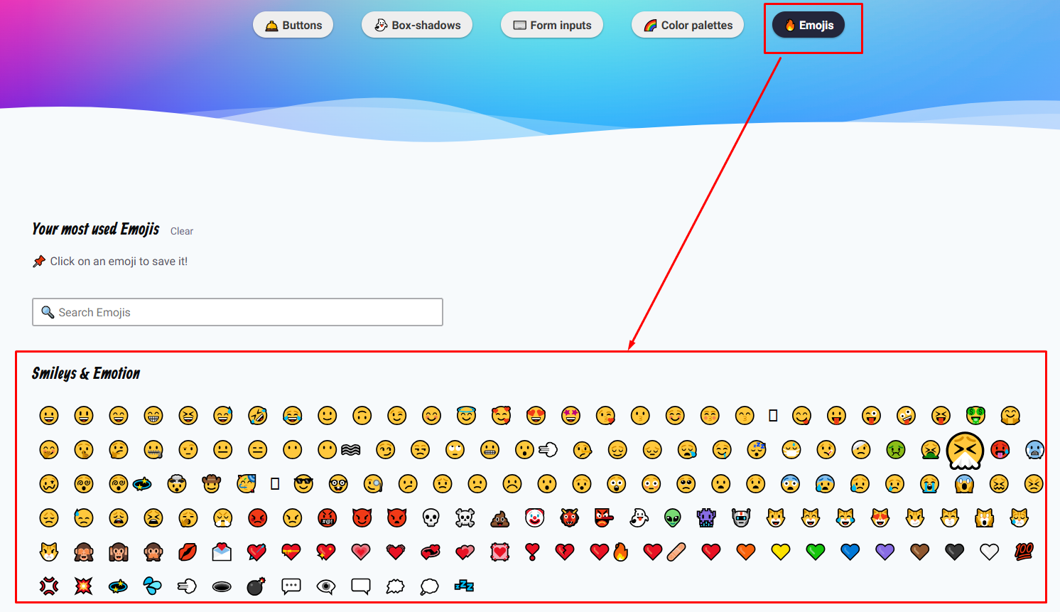 Palette এবং Emoji