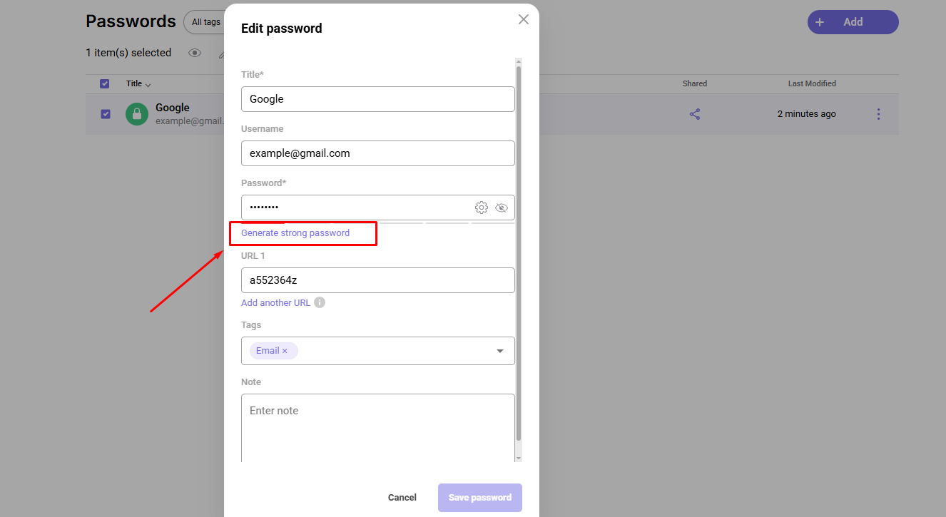 Generate Strong Password