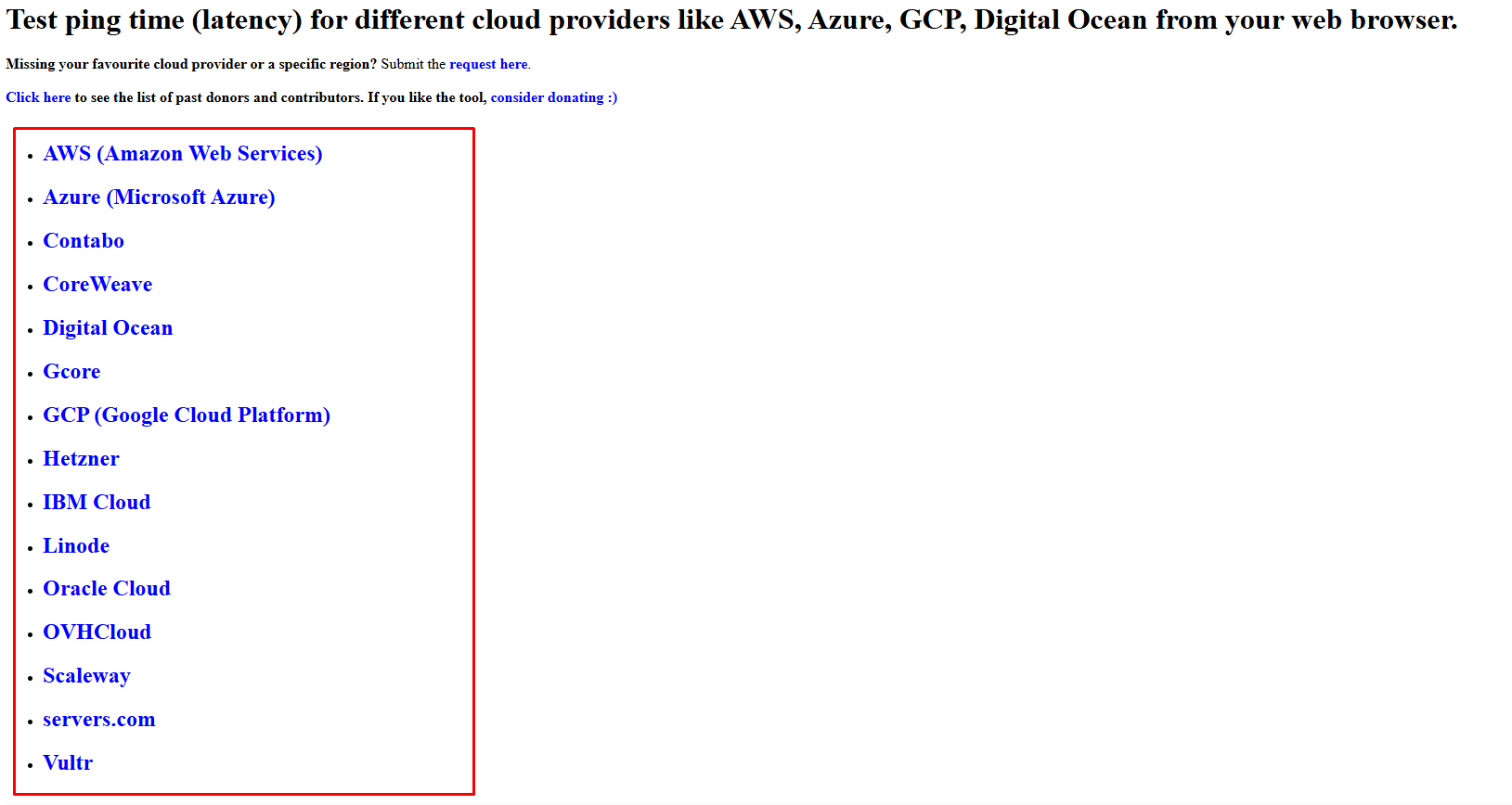 Cloud Service Provider সিলেক্ট