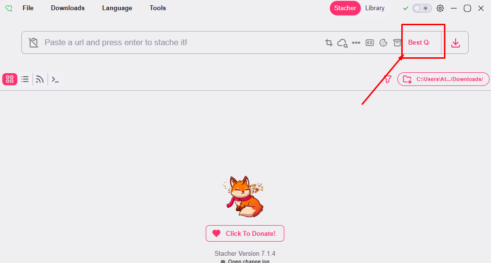 FORMAT এবং QUALITY অপশন