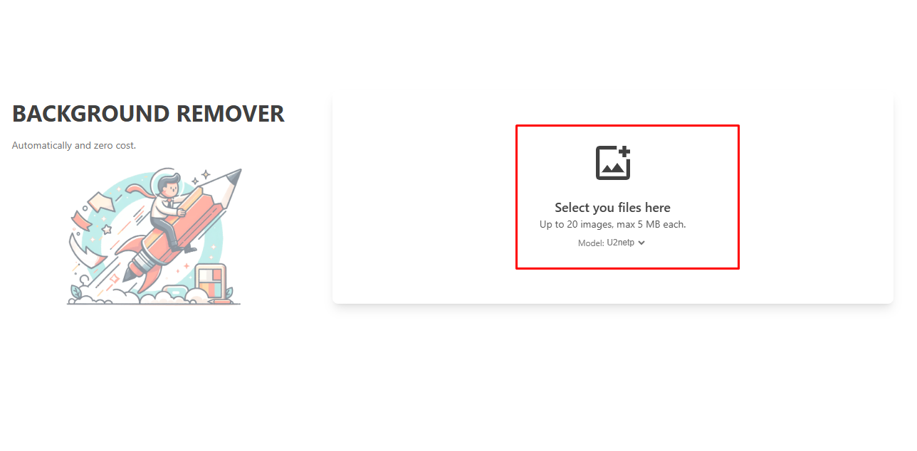 Select your files here