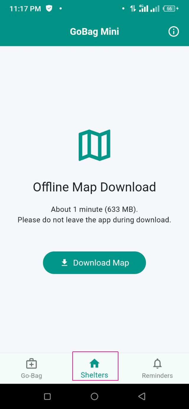 Shelter Option টি Select