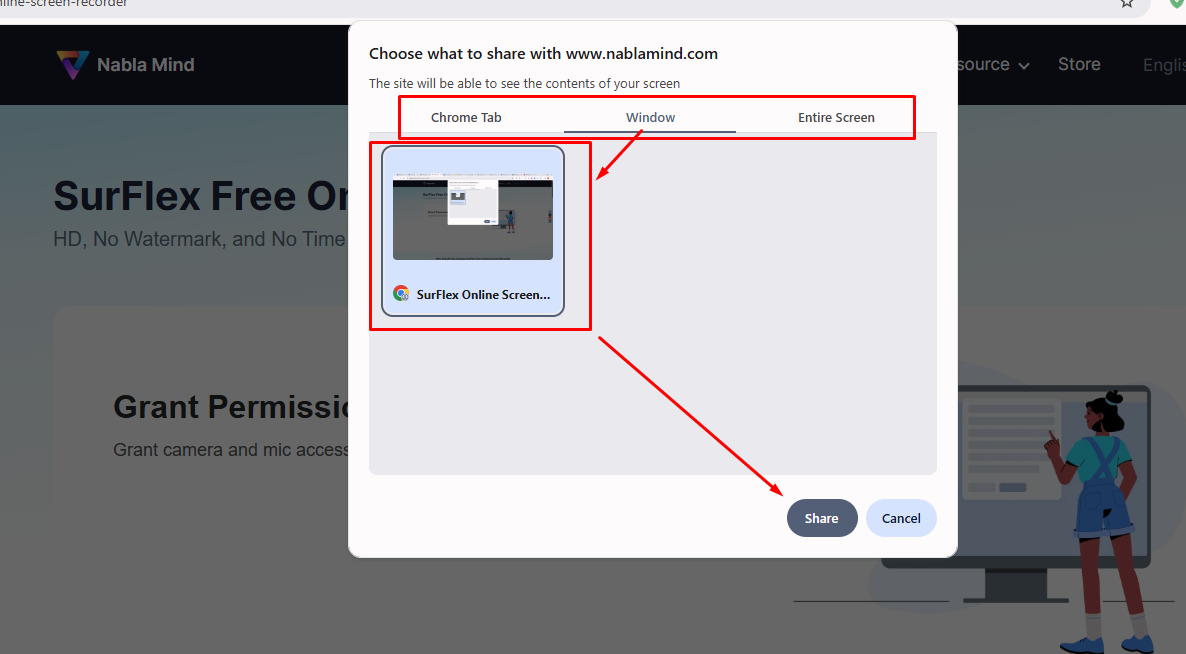 Recording Mode on and share