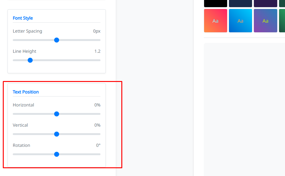 Icon এর Position