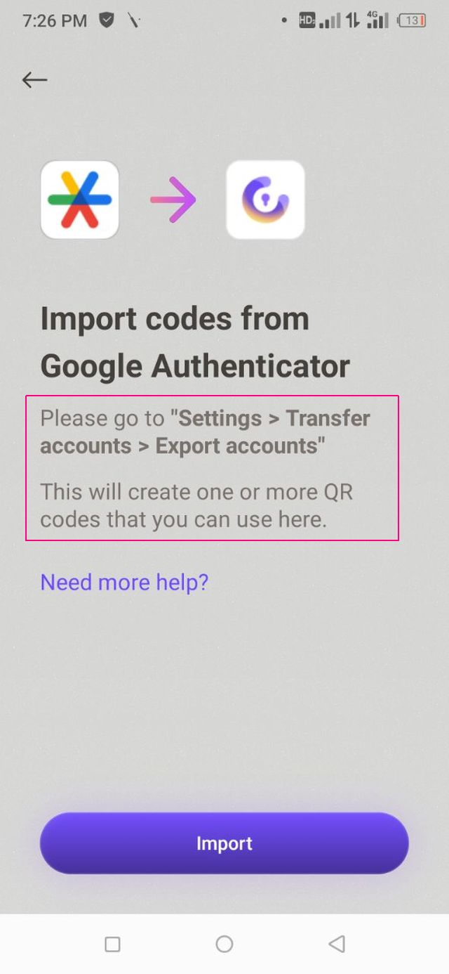 Instructions Follow করে Data Import