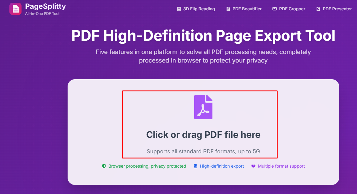 PDF file টি drag and drop