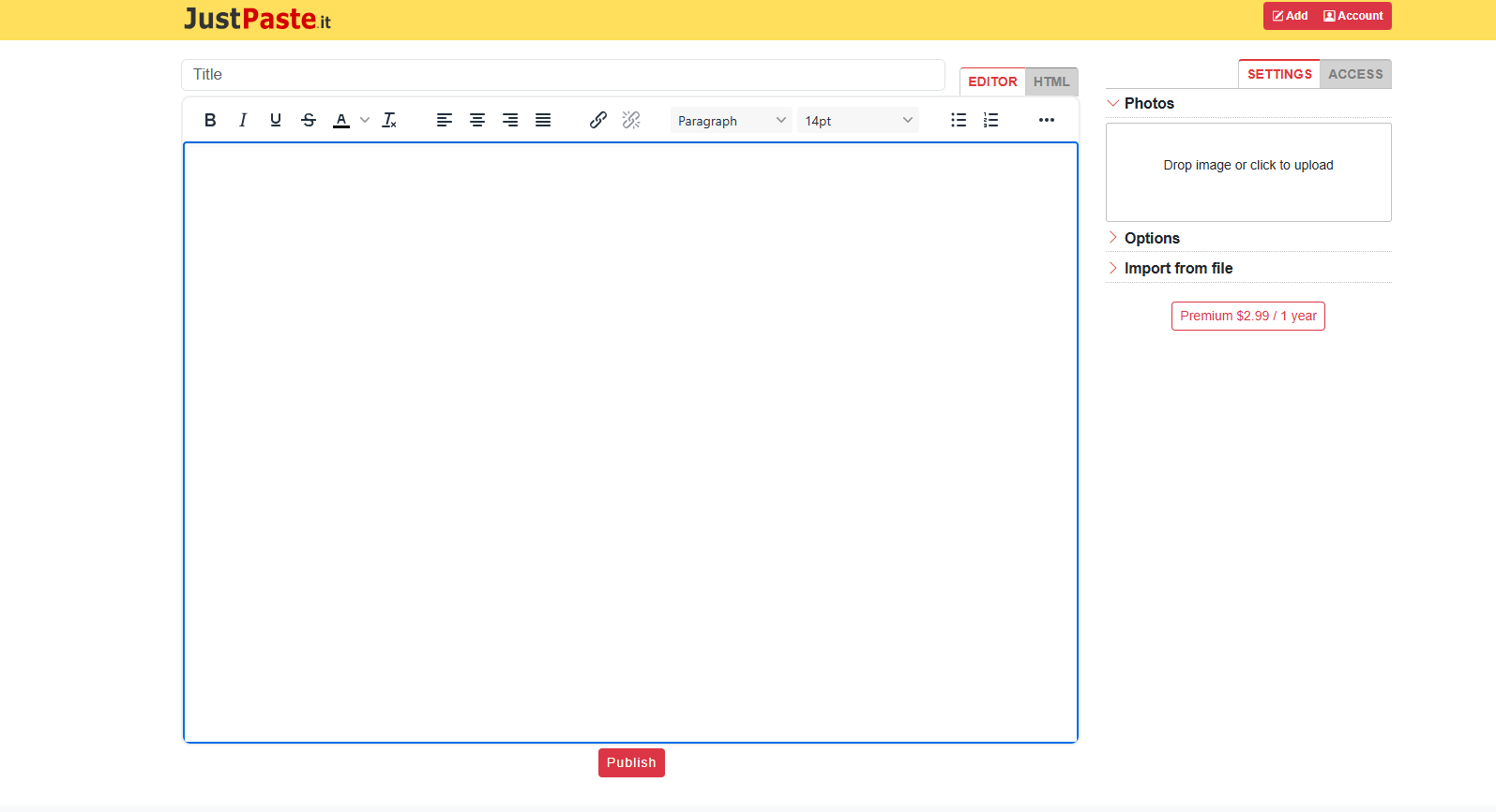 JustPaste.it Website