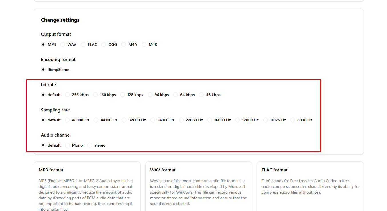 Advanced Setting Customize