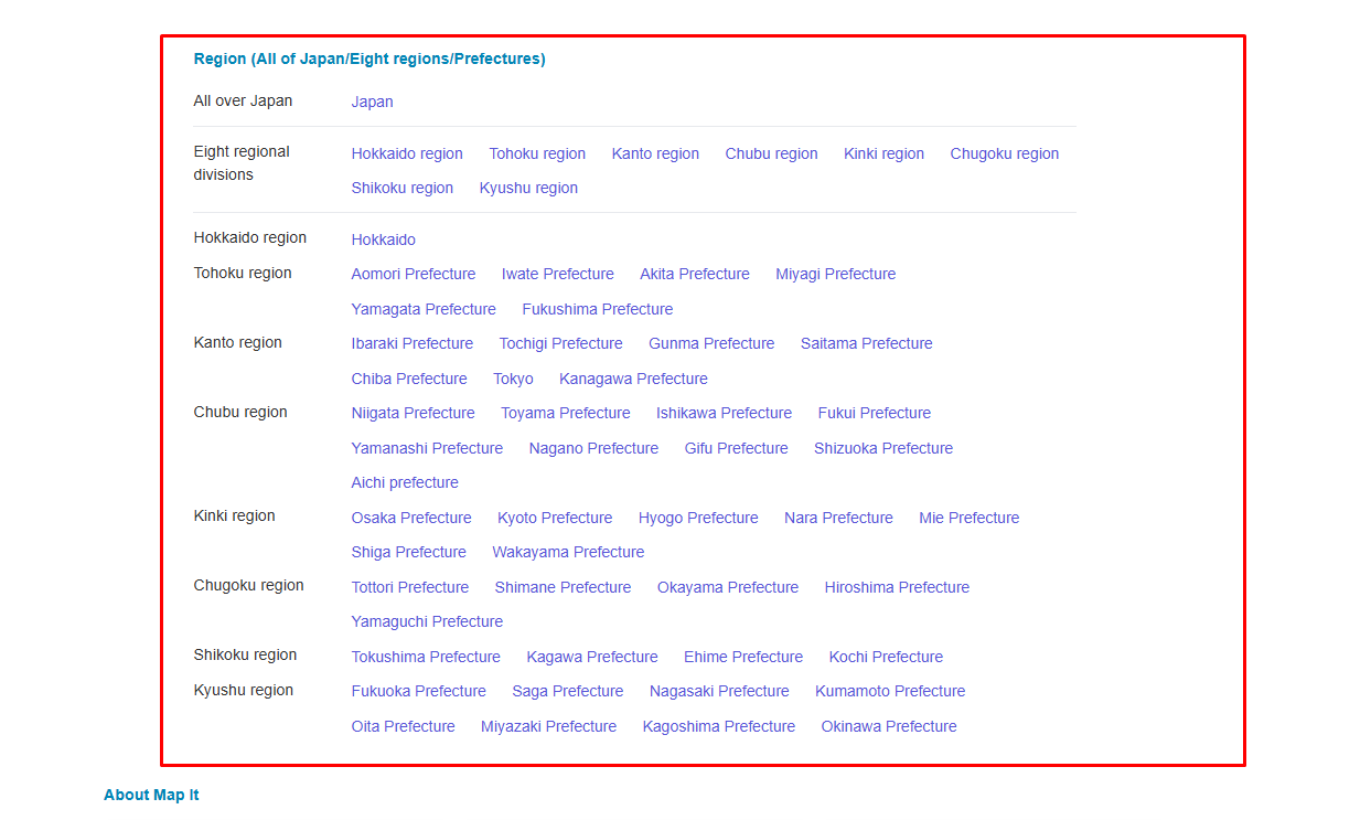 Map Level-এর একটি Menu