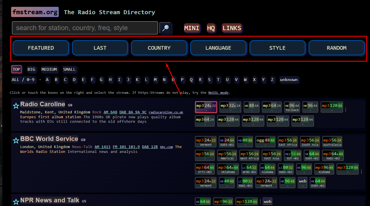 Radio Channel খোঁজা