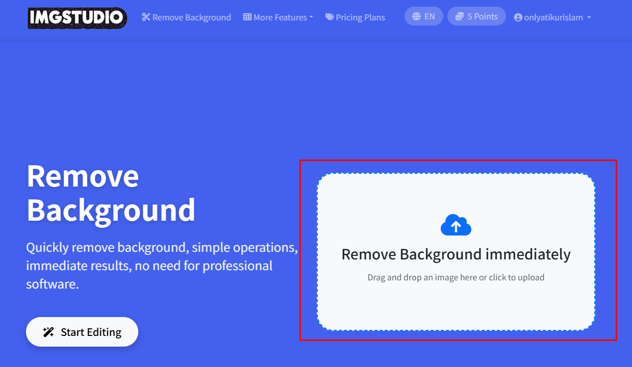 Picture Background Removal এর Section