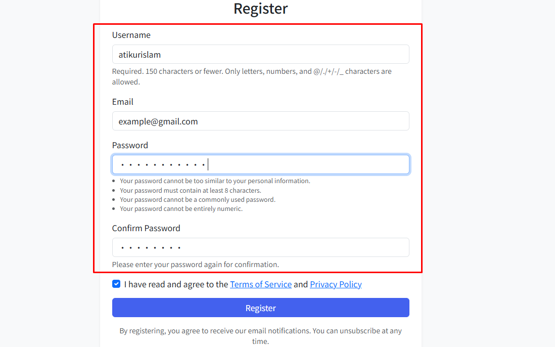 Registration Form