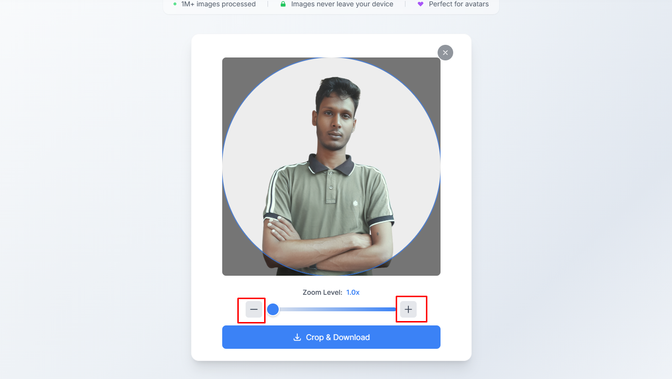 Image টি Zoom In এবং Zoom Out
