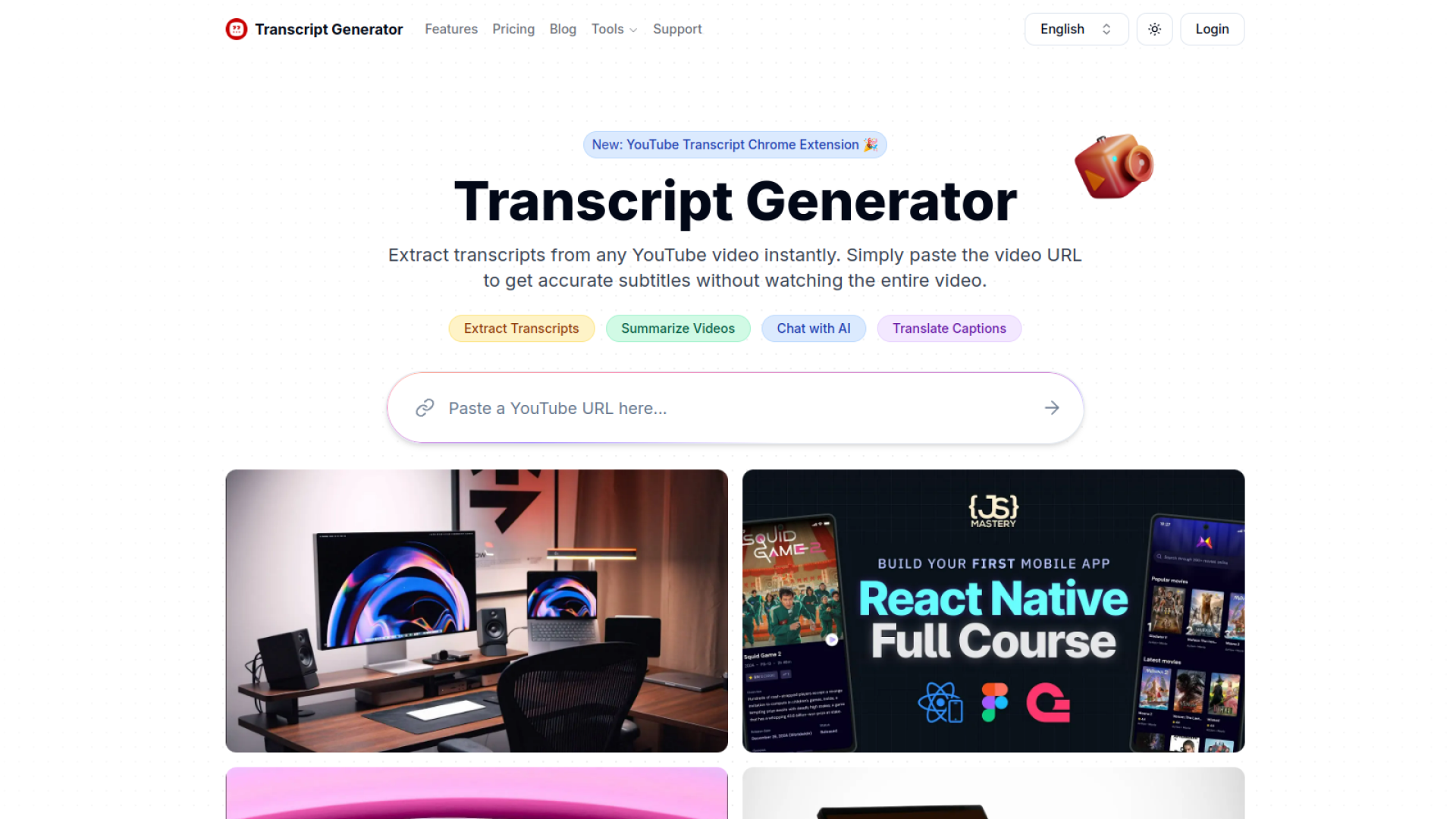 YouTube Transcript Generator