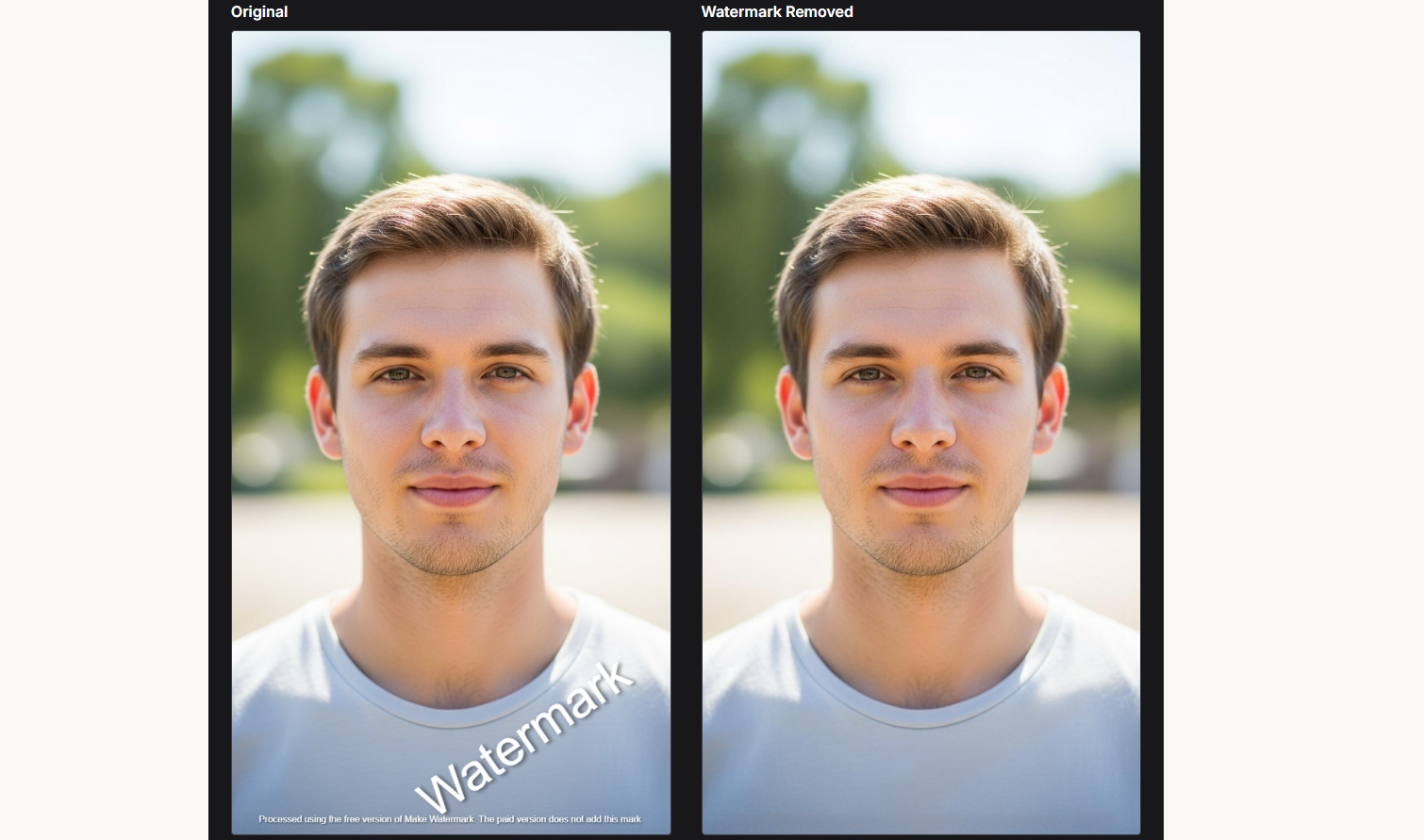 Original Image এবং Watermark সরানো Image
