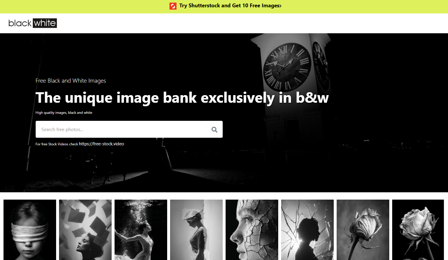 BlackWhite Pictures Website