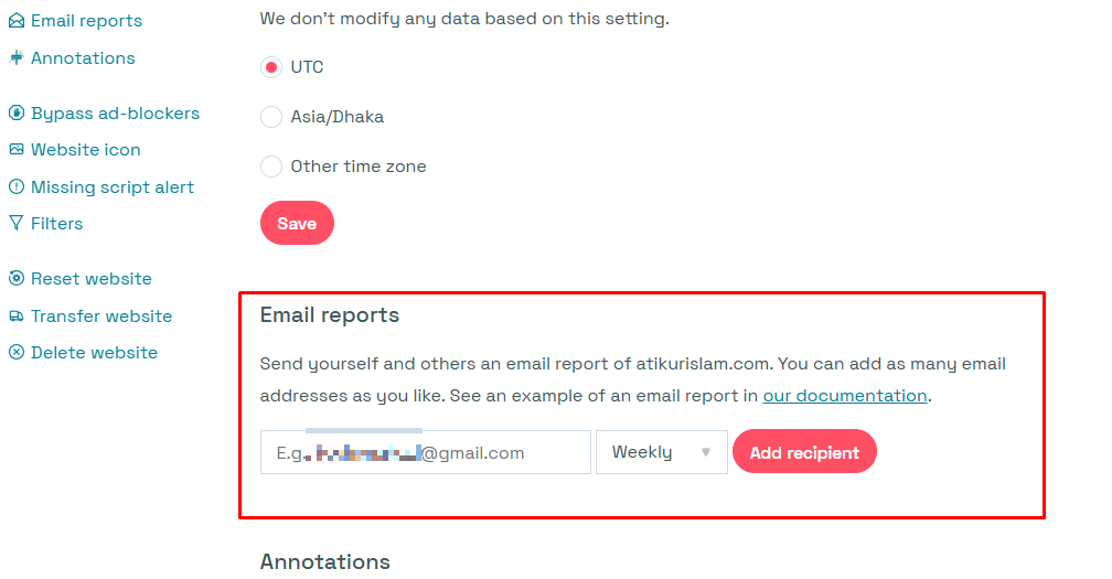 Email Report Add করা