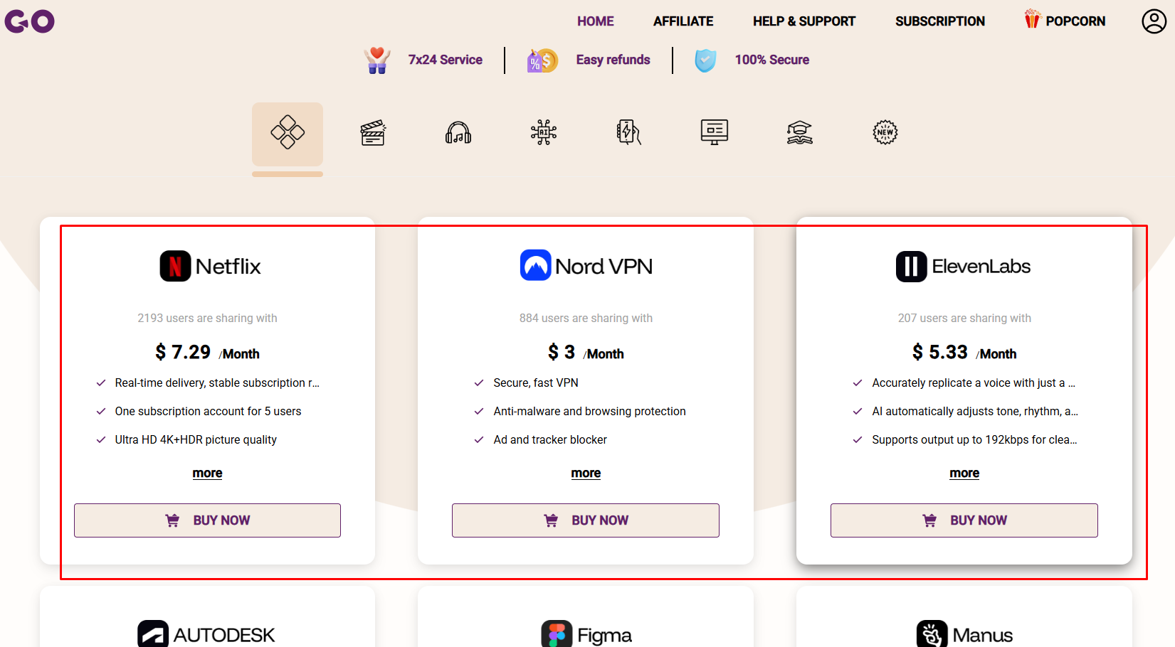 Subscription Period এবং Type