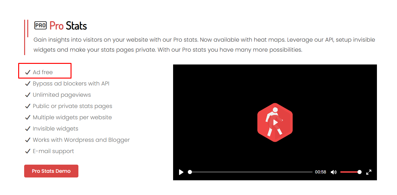 Ad free experience Use