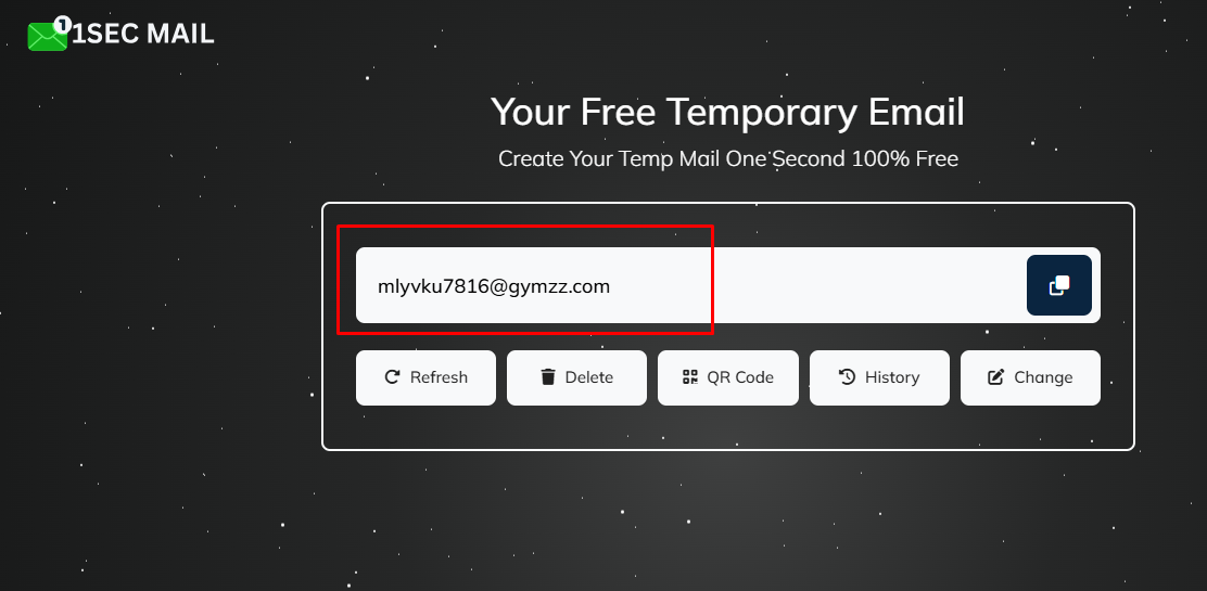 টেম্পোরারি Email Address