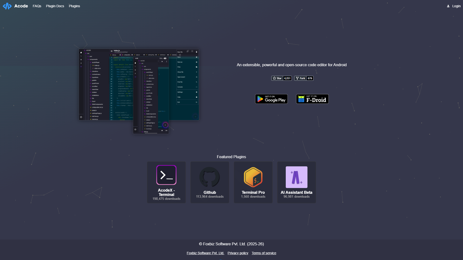 Acode - আপনার Android ডিভাইসকে পরিণত করুন পাওয়ারফুল Coding স্টেশনে! প্রোগ্রামিং হবে আরও সহজ এবং আনন্দময়!