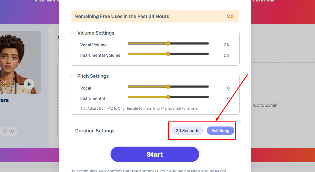 Duration Settings