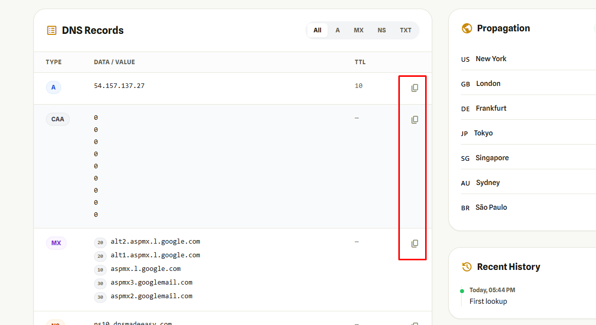 Result Copy