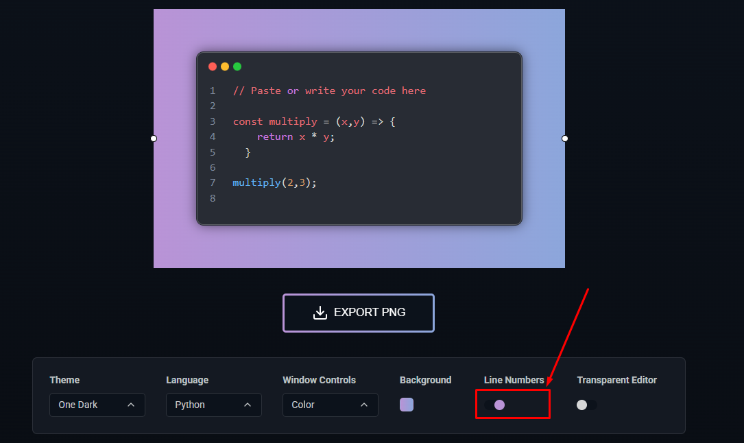 Line Numbers এর Color পরিবর্তন
