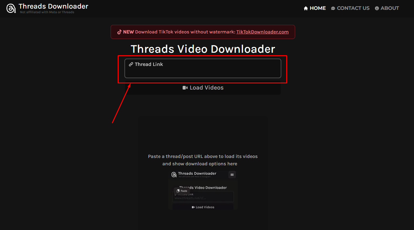 Link Paste করুন