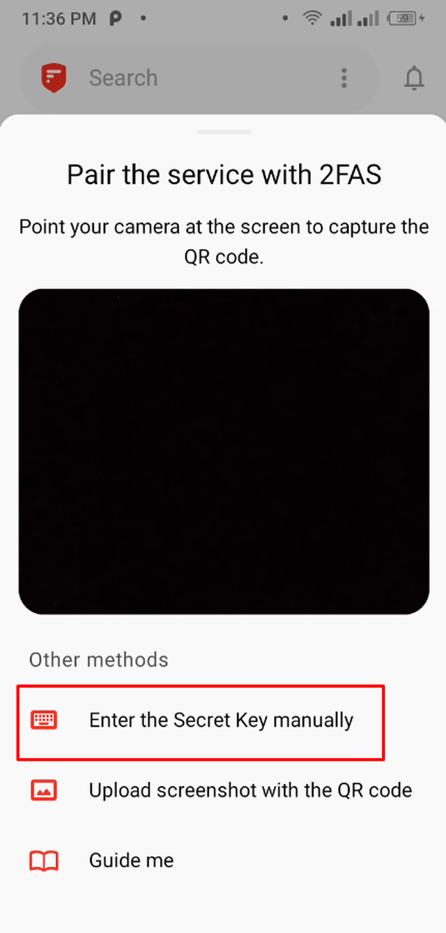Manually Account Details Enter করার Option