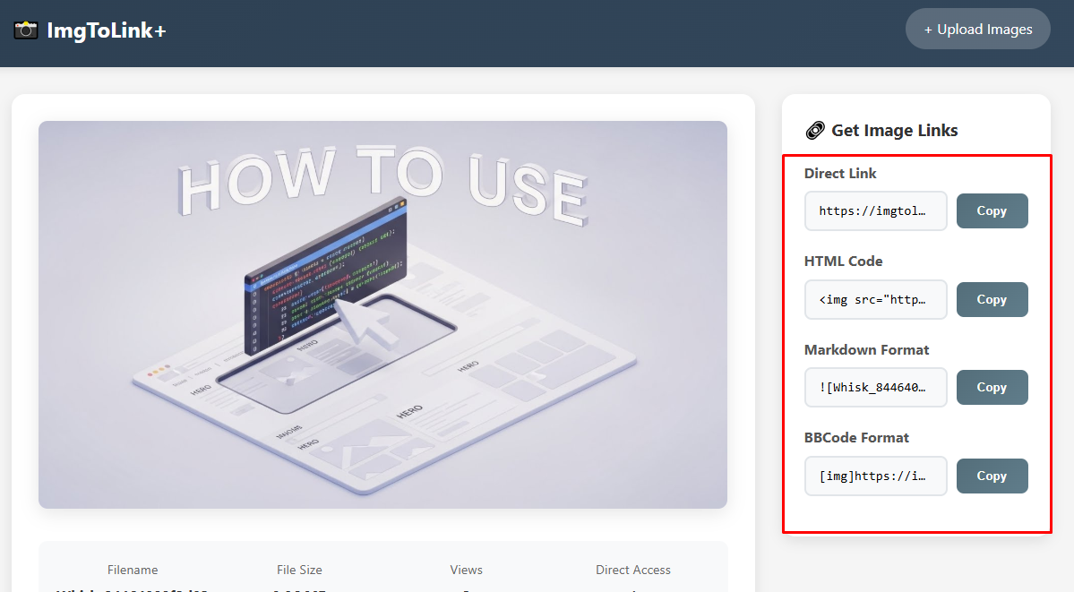 বিভিন্ন Format এ Share Code