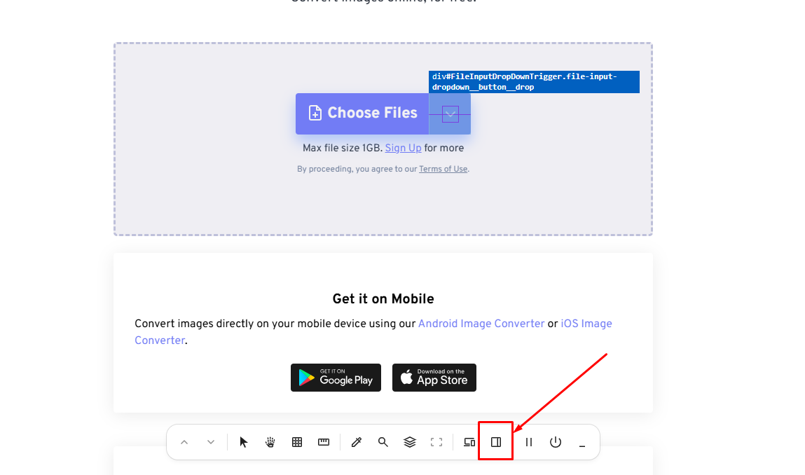 Screen Ruler বাটনে ক্লিক