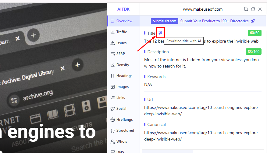Content কে Optimize করার Suggestion