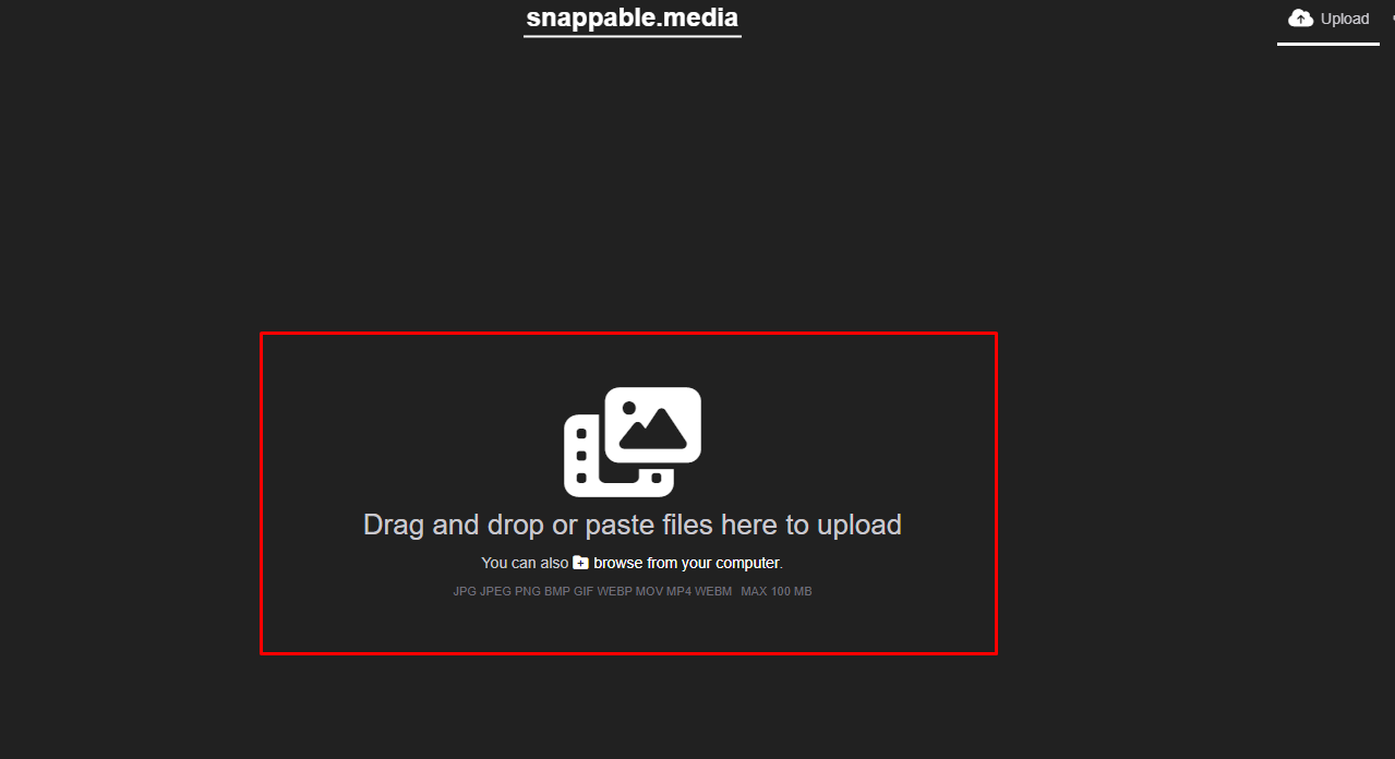 Upload করার Option