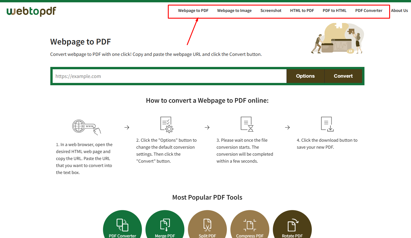 Webtopdf Website