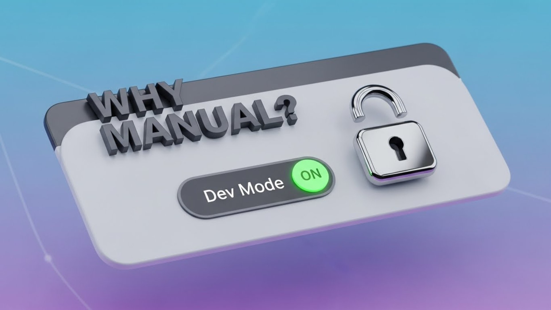 কেন Manual Installation এর দরকার?