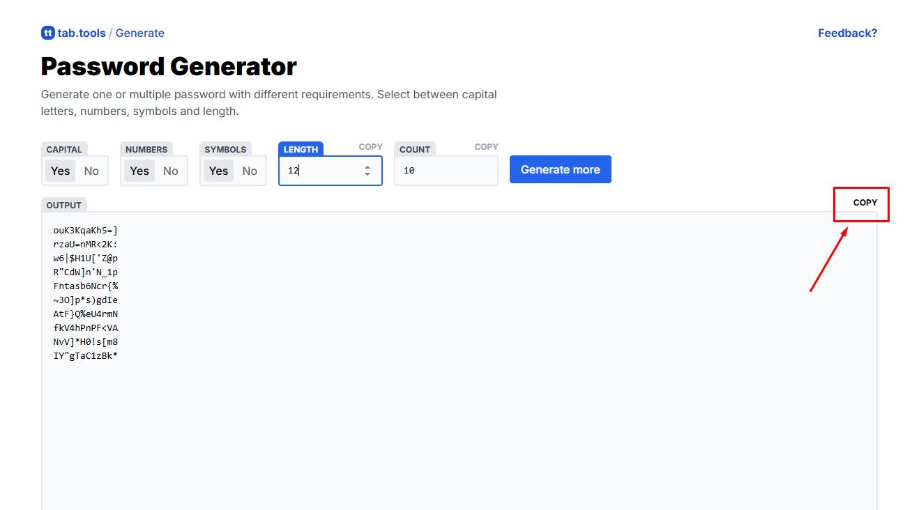 Copy Button এ Click