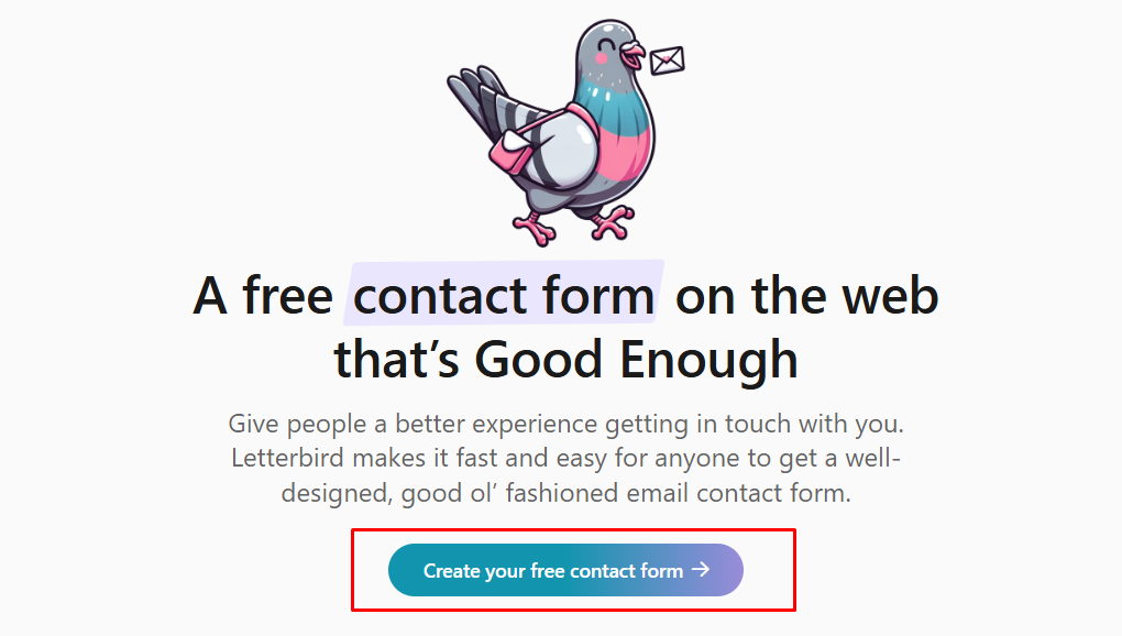 Create your free contact form