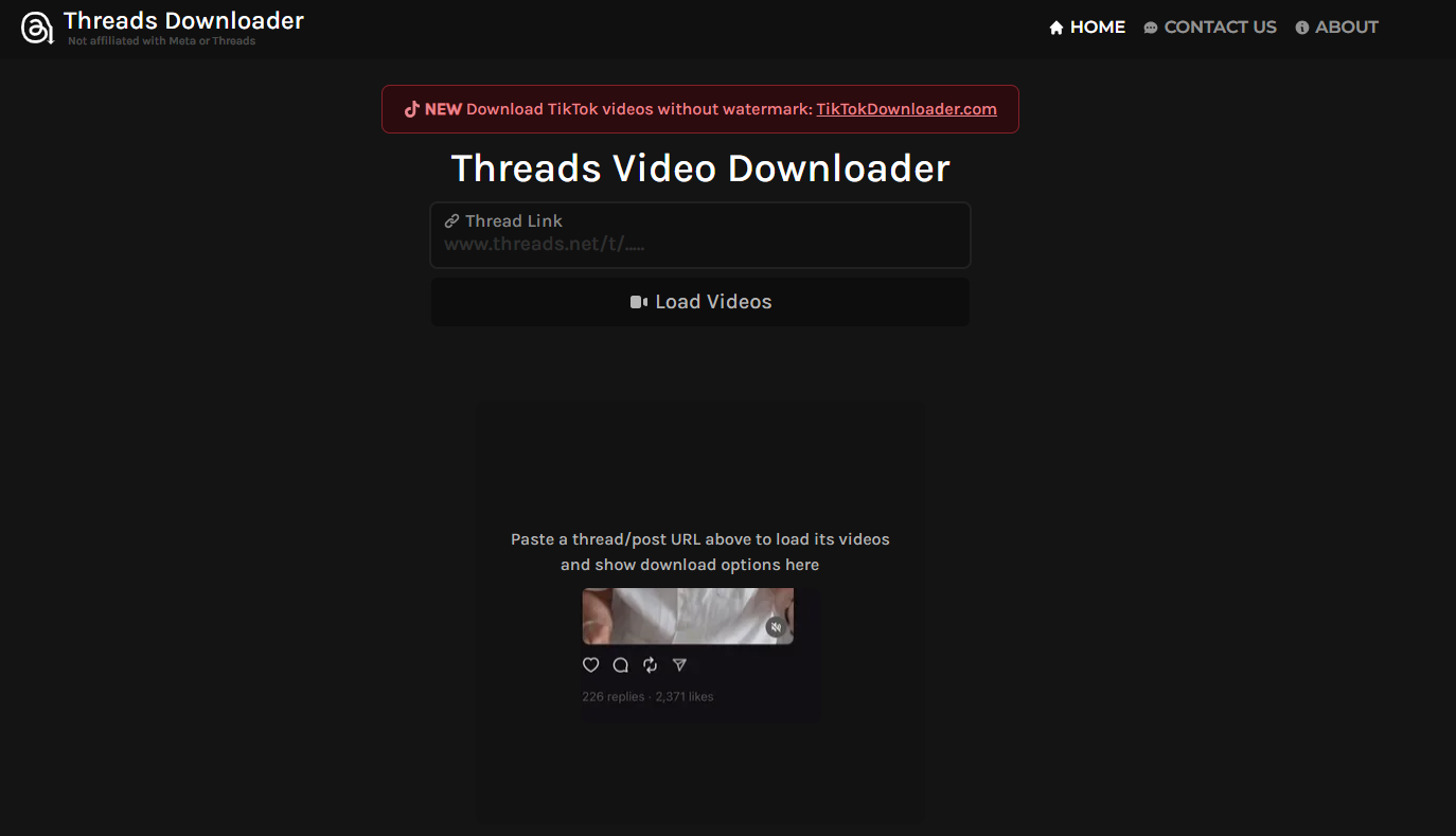 Threads Downloader Website