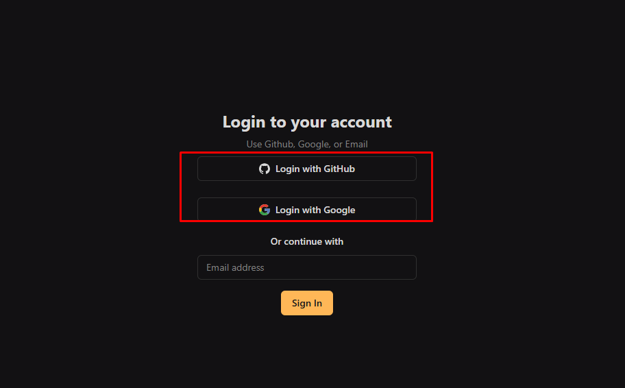 Orbiter-এ Login