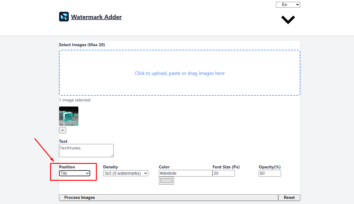WATERMARK-এর POSITION এবং STYLE