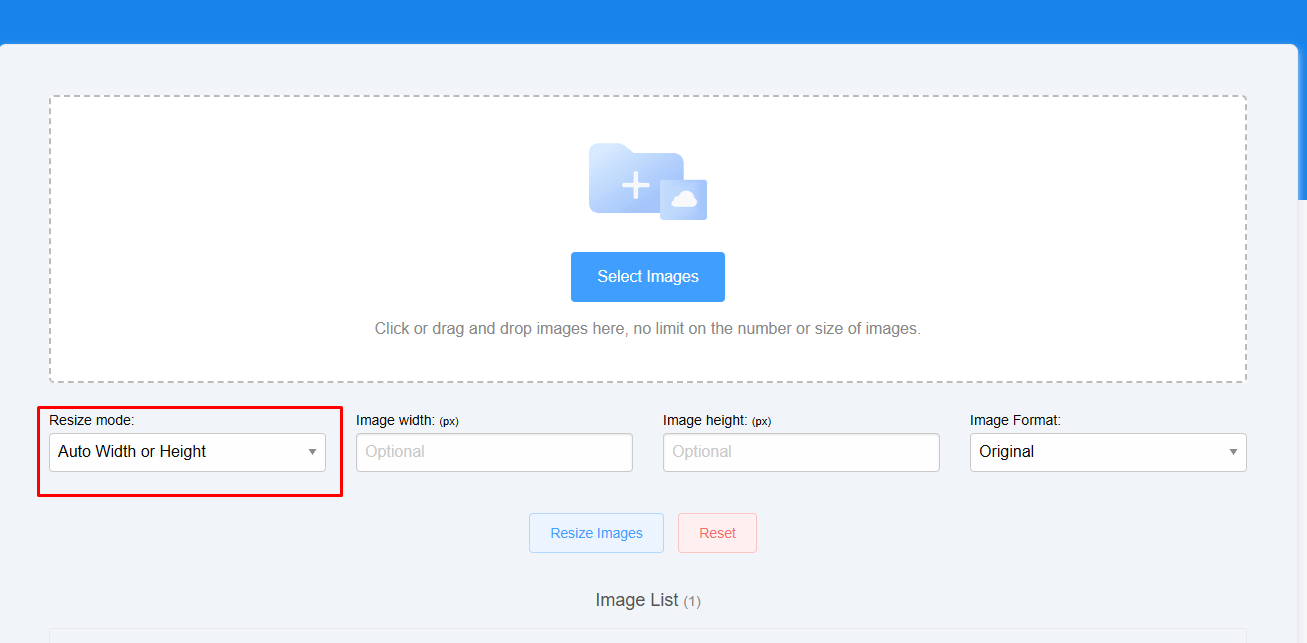 Width এবং Height Adjust
