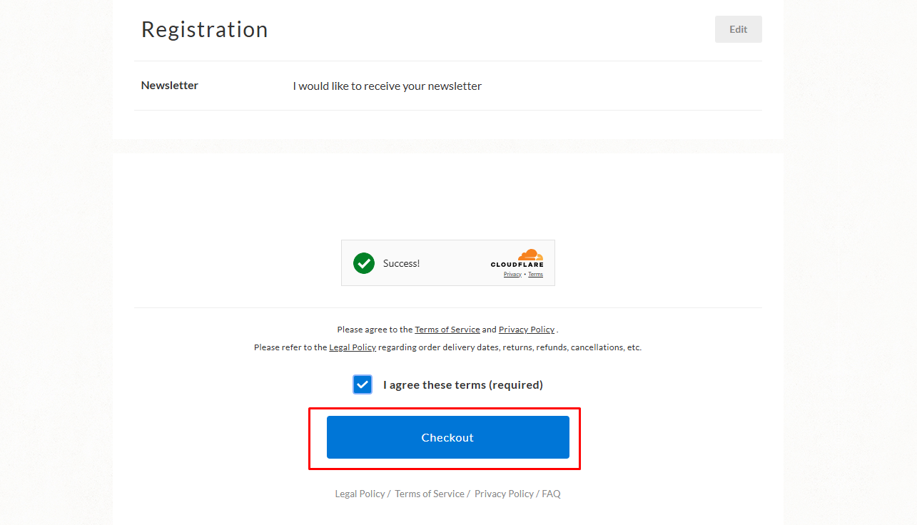 Terms of Use এর সাথে Agree