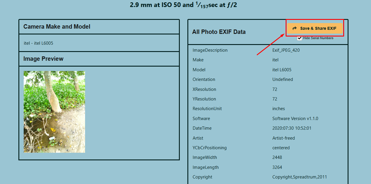 Save & Share EXIF