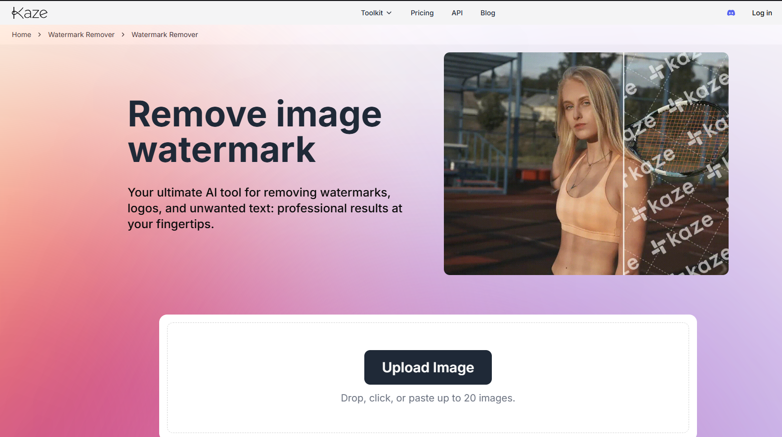 Kaze.ai-এর Website