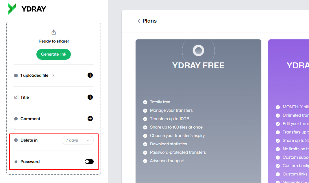 Set Expiration Date and Password