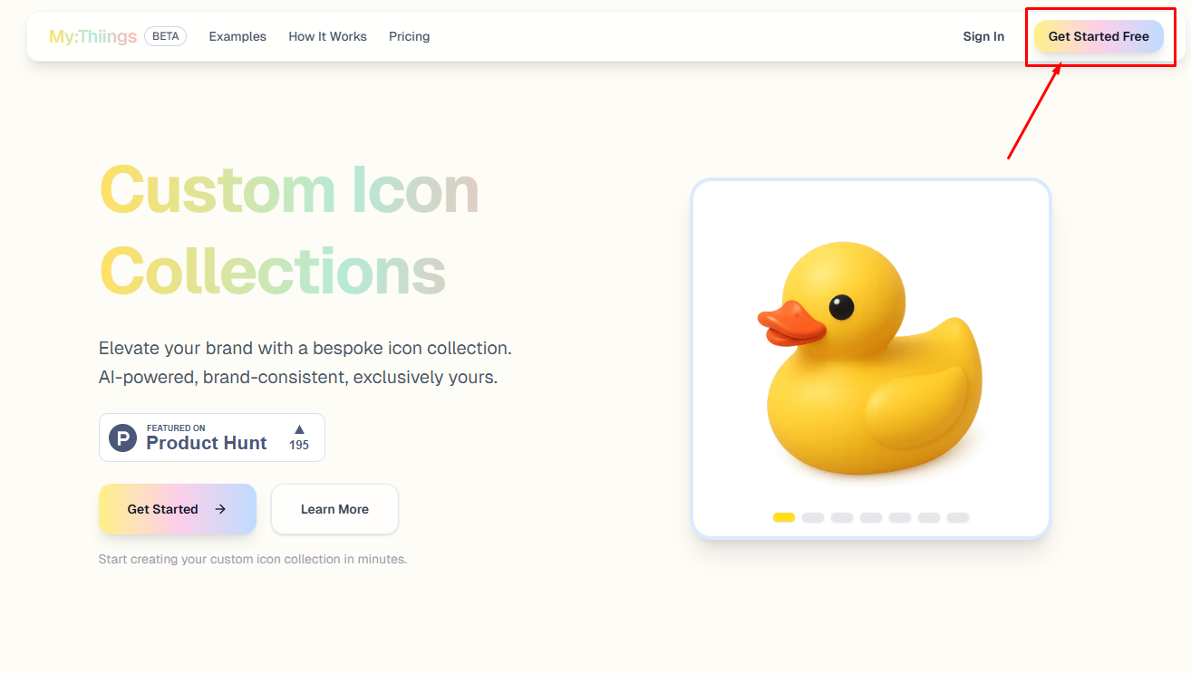 The Thiings Collection Website-এ Registration