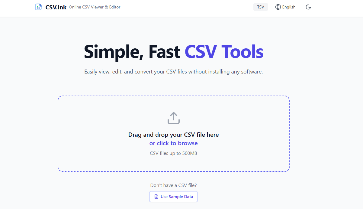 CSVInk Website